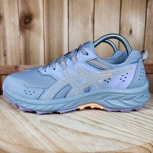 ASICS GEL-Venture 9 Shoes Womens 9 Gray Purple Trail Running Sneakers 1012B313